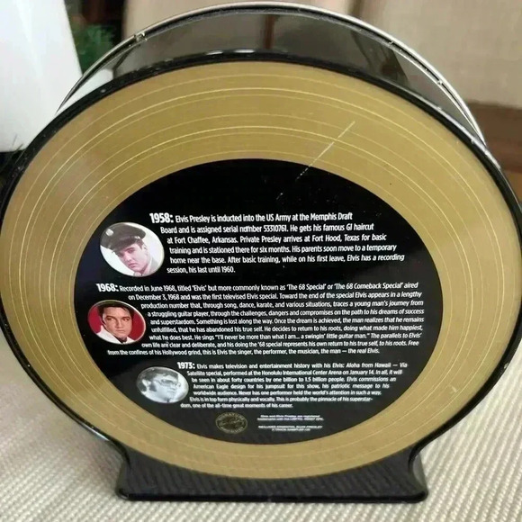 Elvis Presley Pez collectible tin with CD, preowned and unsealed, see pics - Picture 4 of 4